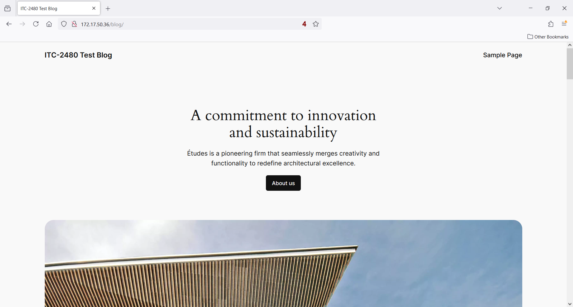 Wordpress working front page