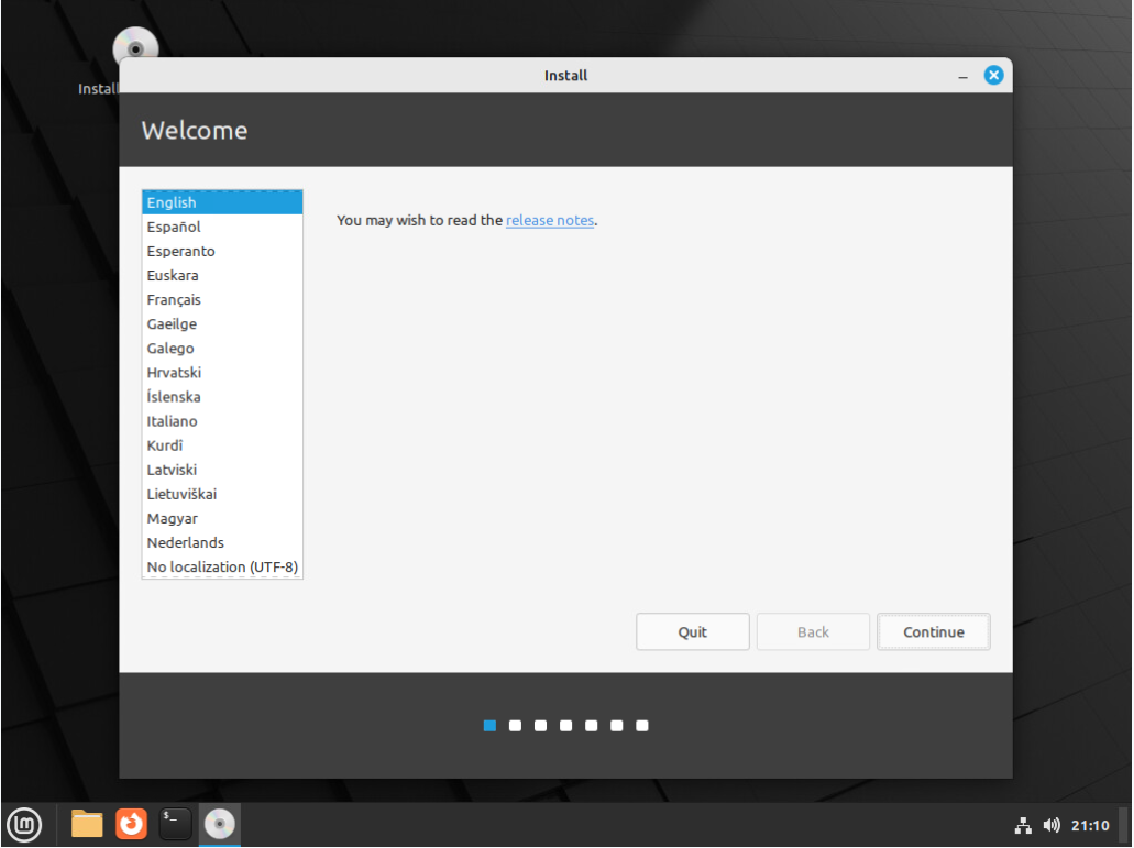 Starting the installer