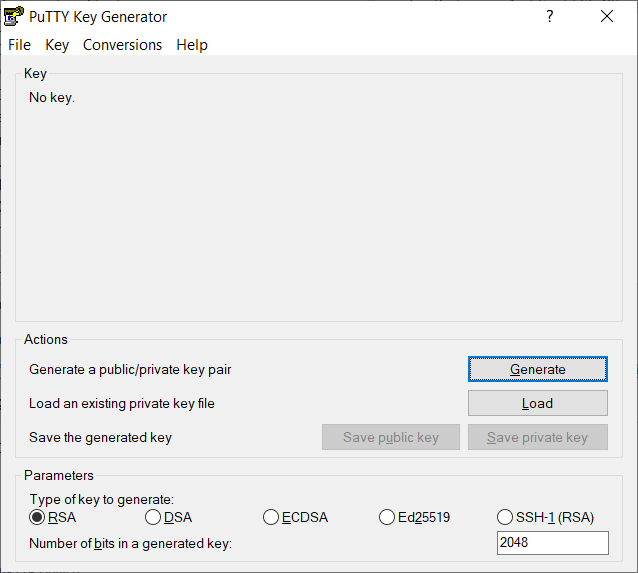 PuTTY Key Generator