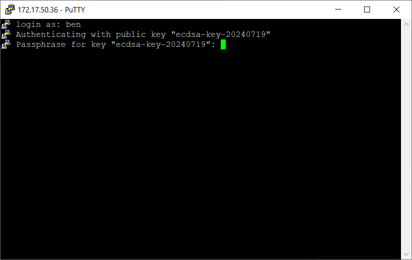 PuTTY - Connecting with an SSH Key and a passphrase